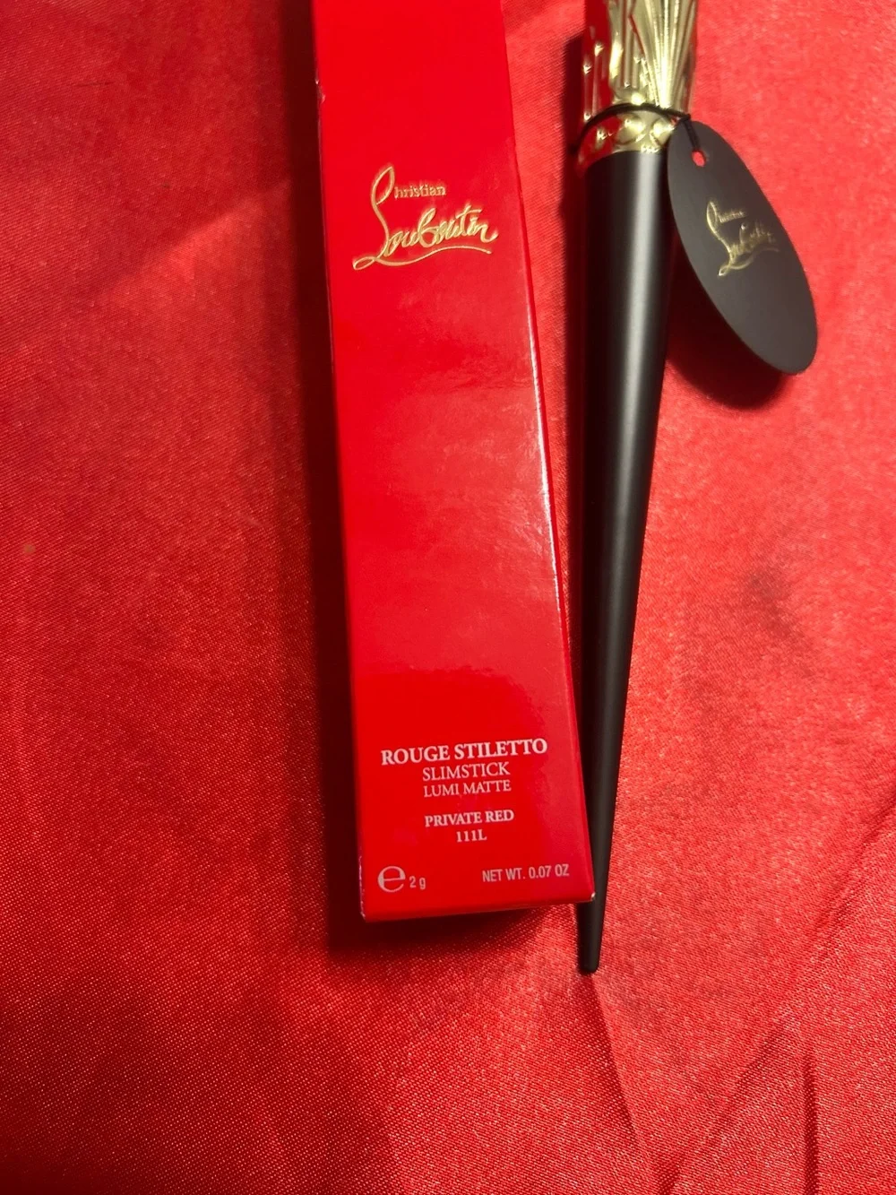 Christian Louboutin Rouge Stiletto Slimstick Lumi Matte Lipstick- Private Red